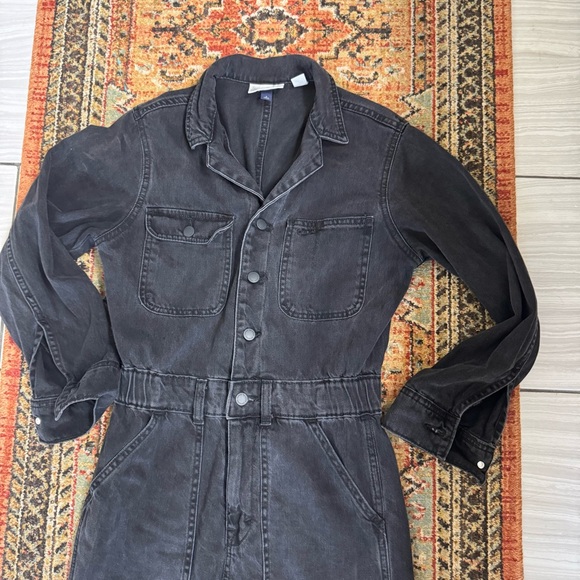 Black Denim Jumpsuit - Picture 6 of 7